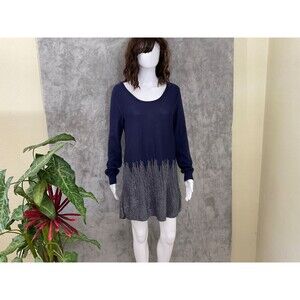 Soft Surroundings Cocktail party Mini Metallic Threads Dress Sz Small blue